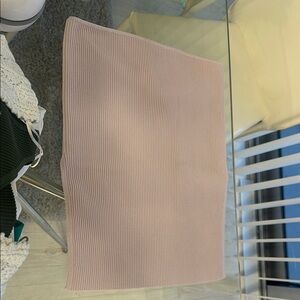 Elegant Pink Ribbed Skirt